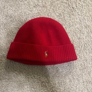 Red Polo Ralph Lauren Skull Cap